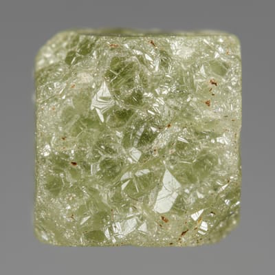 Close-up macro photograph of raw Moissanite gemstone crystal