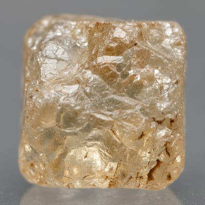 Close-up macro photograph of raw Topaz gemstone crystal
